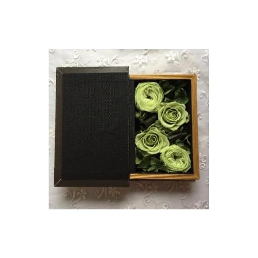 ふるさと納税 花・苗木 愛知県 名古屋市 アンティークブックボックス プリザーブドフラワー・クラウンポール グリーン (4)グリーン