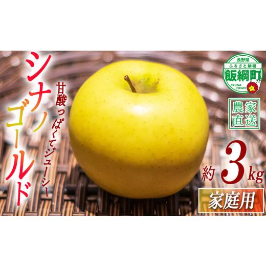 ふるさと納税 りんご 長野県 飯綱町 りんご シナノゴールド 家庭用 3kg 中村ファーム 沖縄県への配送不可 2026年11月上旬頃から2026年12月中旬頃まで順次発送…