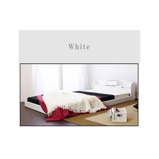 ふるさと納税 家具 インテリア・寝具・収納 愛知県 知立市 組立サービス付 190 ダブルサイズ 棚照明付フロアベッド 国産ボンネルコイルマットレス(10816B)…