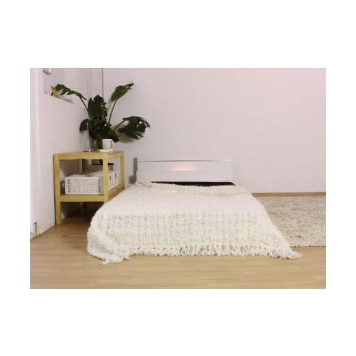 ふるさと納税 家具 インテリア・寝具・収納 愛知県 知立市 組立サービス付 292 ダブルサイズ 棚照明付ラインデザインフロアベッド 国産ボンネルコイルマッ…