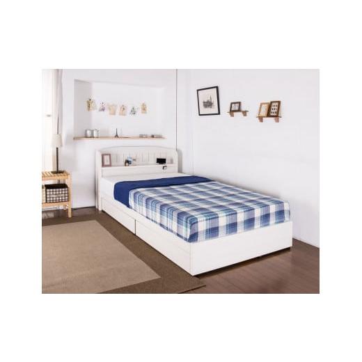 ふるさと納税 家具 インテリア・寝具・収納 愛知県 知立市 組立サービス付 A322 セミダブルサイズ 棚コンセント引き出し付きカントリー調ベッド 国産ポケ…