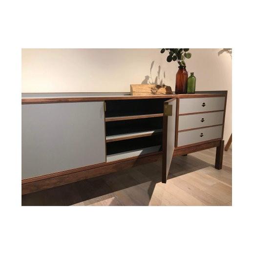 ふるさと納税 木工品・竹工品 北海道 東川町 旭川家具 東10号工房「law board(ローボード)」カラー:グレー 22120002 グレー