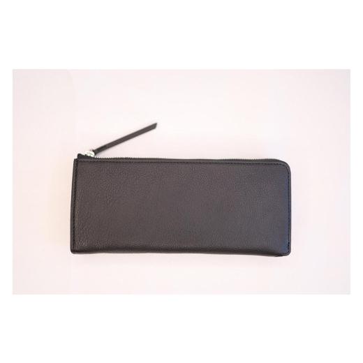 ふるさと納税 財布 栃木県 栃木市 長財布 Zip long wallet カラー:Black 雑貨 ファッション 人気 おすすめ カラー:Black