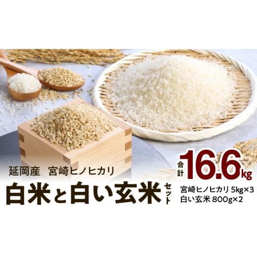 ふるさと納税 米 ヒノヒカリ 宮崎県 延岡市 宮崎ヒノヒカリ延岡産白米と白い玄米セット合計16.6kg N0149-YE115_1