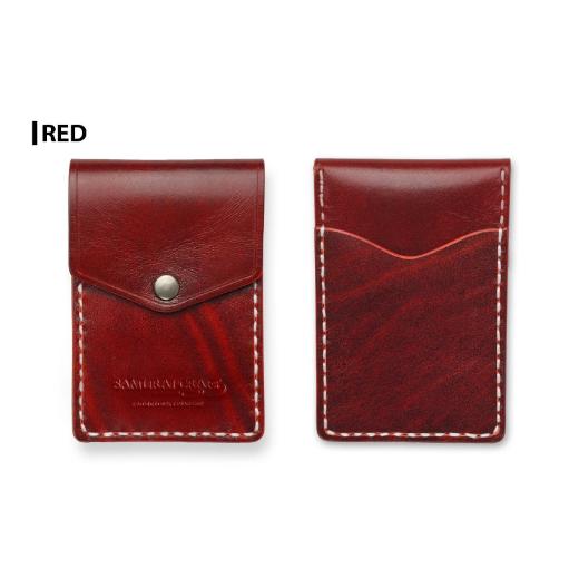 ふるさと納税 小物 宮城県 大和町 サムライクラフト 縦型カードケース レッド (W67×H100×D12mm) レザー 革 レザー製品 革製品 本格 ルガトショルダー カード…
