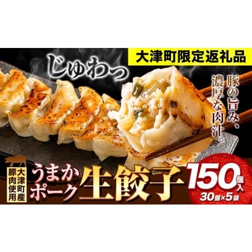 ふるさと納税 加工品等 熊本県 大津町 餃子 うまかポーク生餃子 150個 タレ付き 大津町限定返礼品 冷凍餃子 ギョウザ[30日以内に出荷予定(土日祝除く)]大津…