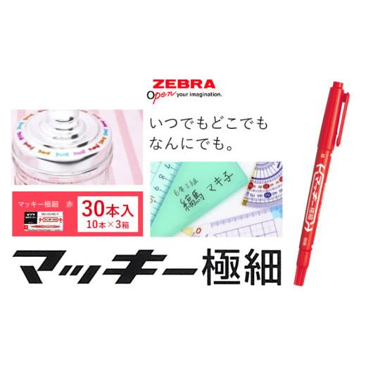 ふるさと納税 文房具・玩具 栃木県 野木町 ゼブラ マッキー極細 30本入り 赤(MO-120-MC-R)ペン zebra 文具 文房具 株式会社ナカダ[30日以内に出荷予定(土…