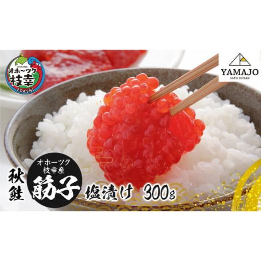 ふるさと納税 いくら 北海道 枝幸町 オホーツク枝幸産 秋鮭 筋子300g［塩漬け］山上佐藤水産 魚貝類 いくら 魚卵 北海道 オホーツク 枝幸の画像