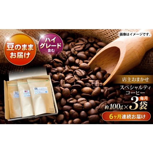 ふるさと納税 コーヒー コーヒー豆 長崎県 諫早市  6回定期便 コーヒー豆 100g×3 自家焙煎ハイグレードコーヒーを含むおまかせセット(豆のまま) ／ COFFEE ハ…の画像