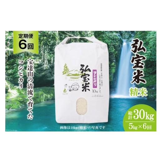 ふるさと納税 米 コシヒカリ 石川県 宝達志水町 米 定期便 コシヒカリ「弘宝米」 精米 5kg ×6回 総計 30kg 中西農場 石川県 宝達志水町 38601283 お米 白米 …