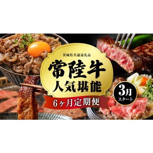 ふるさと納税 牛肉 サーロイン 茨城県 つくばみらい市 令和8年3月スタート 定期便 全6回 常陸牛 人気 6ヶ月 堪能セット 牛肉 肉 お肉 国産 国産牛 赤身 切り…