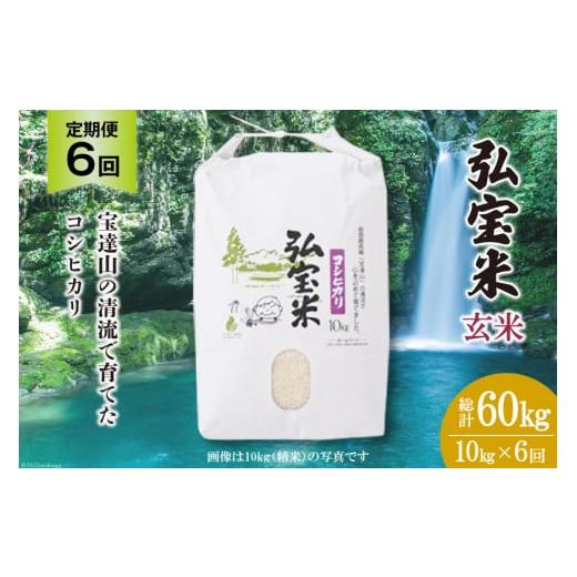 ふるさと納税 玄米 石川県 宝達志水町 米 定期便 コシヒカリ 「弘宝米」 玄米 10kg ×6回 総計 60kg 中西農場 石川県 宝達志水町 38601287 お米 白米 こしひか…