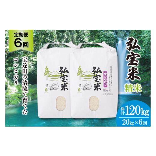 ふるさと納税 米 コシヒカリ 石川県 宝達志水町 米 定期便 コシヒカリ 「弘宝米」 精米 10kg ×2袋 ×6回 総計 120kg 中西農場 石川県 宝達志水町 38601289 お…