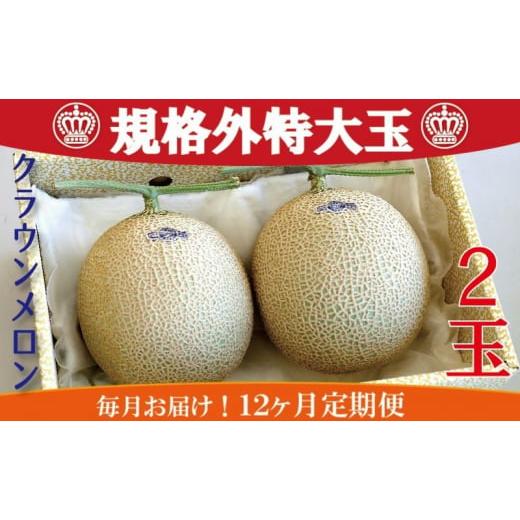 ふるさと納税 メロン メロン青肉 静岡県 浜松市 クラウンメロン 規格外特大玉 2玉入 毎月お届け12ヶ月定期便 配送不可：離島 果物 フルーツ デザート おやつ …_1