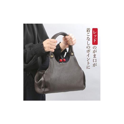 ふるさと納税 カバン トートバッグ 熊本県 天草市 S056-010_赤玉がま口手提げバックの画像