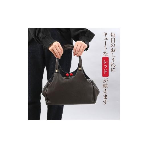 ふるさと納税 カバン トートバッグ 熊本県 天草市 S056-010_赤玉がま口手提げバックの画像