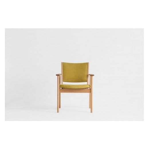 ふるさと納税 木工品・竹工品 北海道 東川町 LIM Living Chair リムリビングチェア(ミズナラ)布座:オリーブ オリーブ