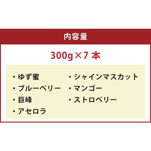 ふるさと納税 加工品等 はちみつ 熊本県 熊本市 熊本 杉養蜂園 果汁入り はちみつ 300g 7種 食べ比べ 計2.1kg 蜂蜜の画像