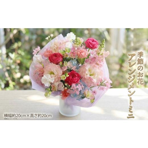 ふるさと納税 雑貨・日用品 花 茨城県 筑西市  ギフト 季節のお花アレンジメントミニ アレンジメント 生花 ギフト プレゼント 誕生日 記念日 母の日 父の日 ミ…_1
