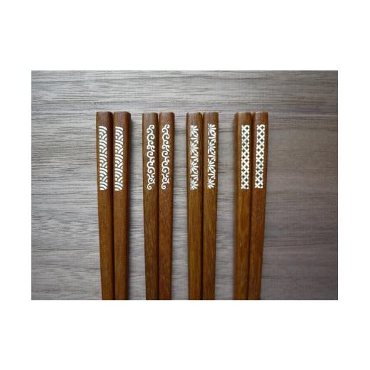 ふるさと納税 食器・グラス 箸 岩手県 北上市 貝象嵌 貝象嵌箸 粋(菊菱) 菊菱