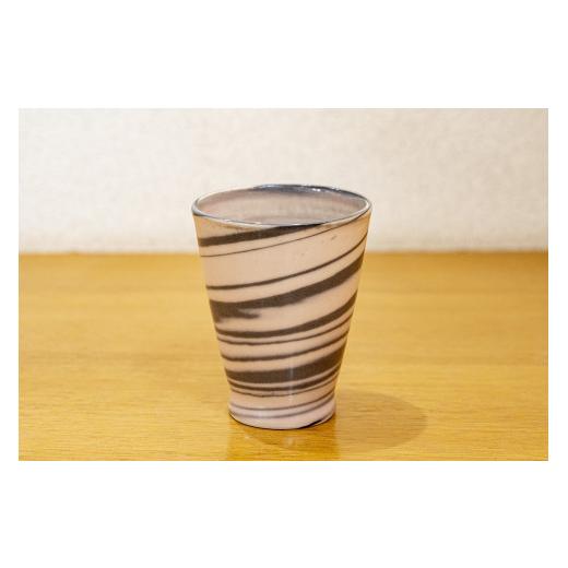 ふるさと納税 雑貨・日用品 グラス 北海道 東川町 理創夢工房「白土練込みシリース?/酎ハイカッフ?」[カラー:ピンク] 22001069 ピンク