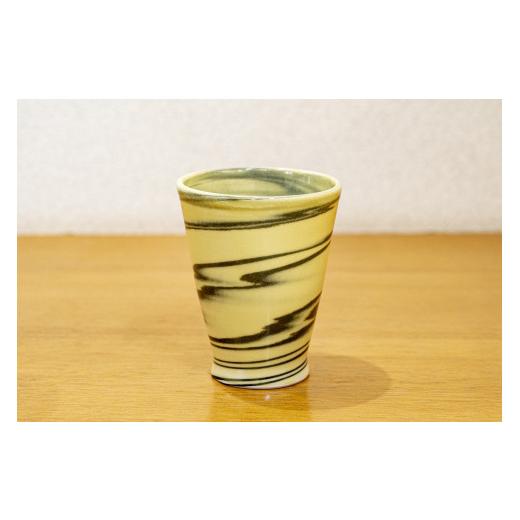 ふるさと納税 雑貨・日用品 グラス 北海道 東川町 理創夢工房「白土練込みシリース?/酎ハイカッフ?」[カラー:黄] 22001071 黄