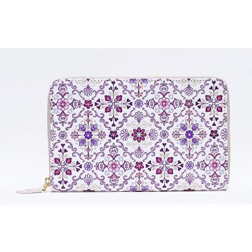 ふるさと納税 雑貨・日用品 東京都 台東区 浅草文庫 お薬手帳ポーチ[オリエント柄] (カラー:江戸紫) 江戸紫