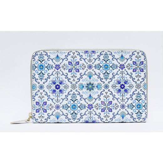 ふるさと納税 雑貨・日用品 東京都 台東区 浅草文庫 お薬手帳ポーチ[オリエント柄] (カラー:ブルー) ブルー