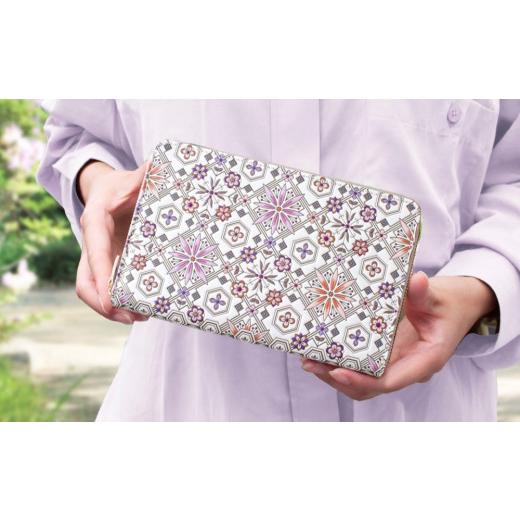 ふるさと納税 雑貨・日用品 東京都 台東区 浅草文庫 お薬手帳ポーチ[花菱柄](カラー:トキ(オレンジ系)) トキ(オレンジ系)