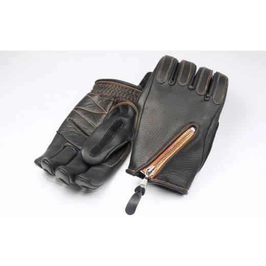 ふるさと納税 服 男 香川県 さぬき市 ライディンググローブ カカザン バイク用 カラー:ブラック×オレンジ/サイズ:L (スリーシーズン向け) ブラック×オレ…