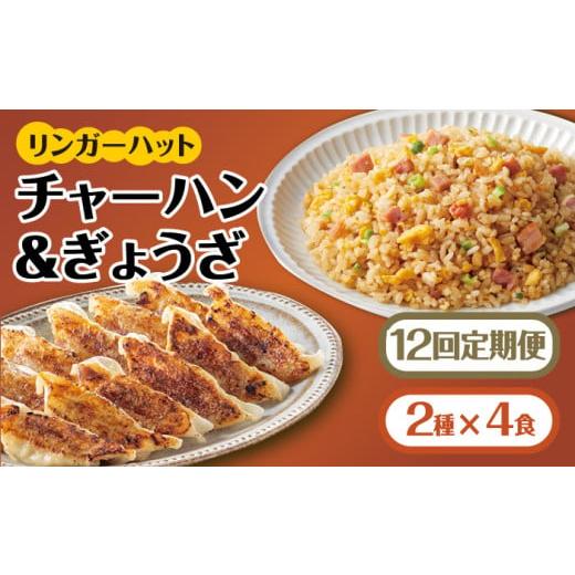 ふるさと納税 惣菜・レトルト 冷凍 佐賀県 吉野ヶ里町  全12回定期便 リンガーハット人気サイドメニューをセットで チャーハン + ぎょうざ（12個入）各4食セッ…_1