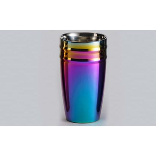 ふるさと納税 食器・グラス タンブラー 新潟県 新潟市 LIFE UW FACTORY タンブラーカラー(ライン2本)レインボー レインボー