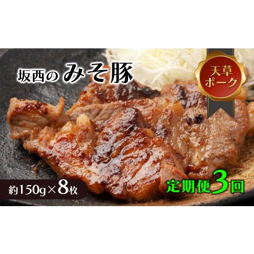 ふるさと納税 熊本県 苓北町 【定期便3回】坂西のみそ豚 8枚×3回 定期便3回