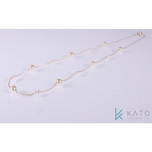 ふるさと納税 ネックレス 三重県 志摩市 胸元を華やかに飾る ベビーパールステーションネックレス (K18YG) / 18金 あこや ネックレス 真珠 伊勢志摩 志摩 …