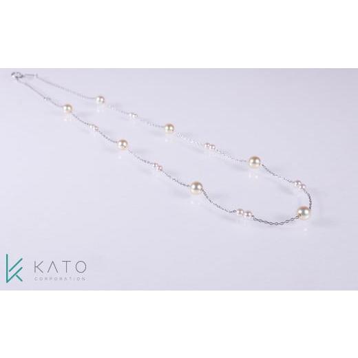 ふるさと納税 ネックレス 三重県 志摩市 胸元を華やかに飾る ベビーパールステーションネックレス (PT850) / 18金 あこや ネックレス 真珠 伊勢志摩 志摩 …