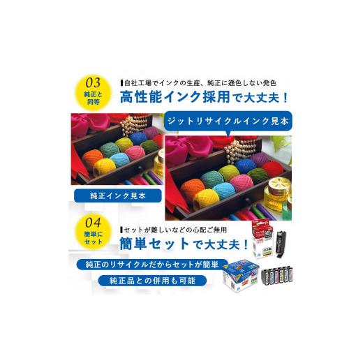 ふるさと納税 山梨県 南アルプス市 2.2-9-8　ジット　日本製インクカートリッジ BCI-380B、BCI-381B,C,M,Y,GY用リサイクルカートリッジ　JIT-C3803816P　（６…｜furusatochoice｜04