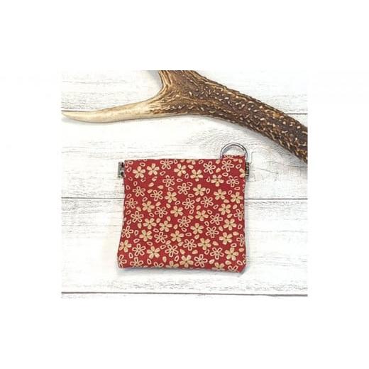 ふるさと納税 小物 神奈川県 寒川町 印伝のばね口金具の小物入れ(桜) 柄:桜