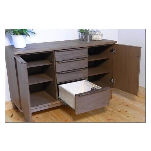 ふるさと納税 家具 収納家具 福岡県 大川市  幅118.5 奥行46 高さ72.8 OSソリエ119センチ幅サイドボード（ウォールナット）の画像
