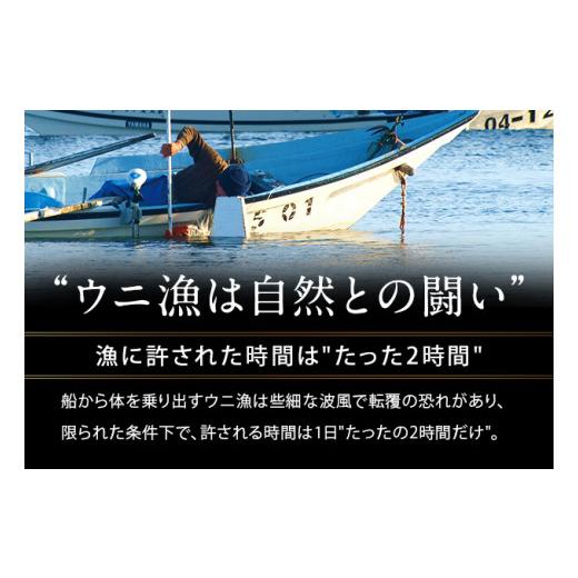 ふるさと納税 北海道 礼文町 北海道 礼文島産 塩水 エゾバフンウニ 90g×2 雲丹｜furusatochoice｜08