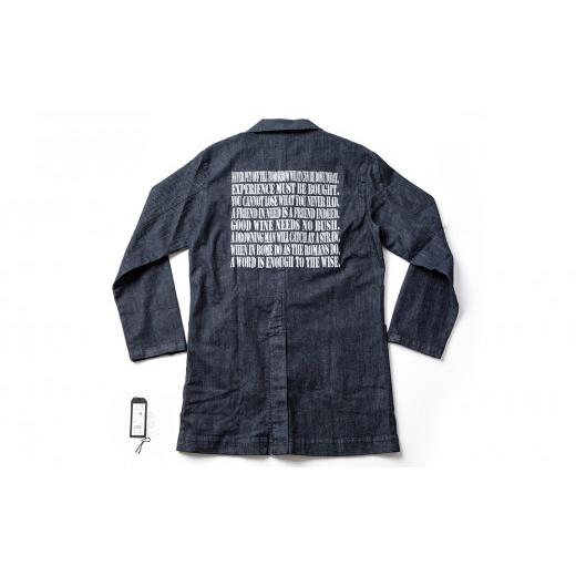 ふるさと納税 服 男 大阪府 寝屋川市  Mサイズ デニムエンジニアコート｜受注生産 男女兼用 デニムジャケット ロングコート デニム コート 上着 秋物 冬物 フ…の画像