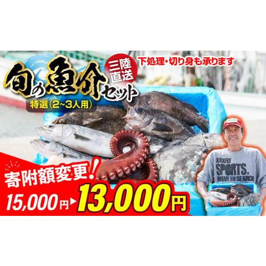 ふるさと納税 旬の鮮魚等 岩手県 陸前高田市 下処理する 特選 三陸海の恵み詰め合わせ(目安:2〜3人用) 無添加 鮮魚 三陸産 国産 天然 海鮮 お刺身 魚介 詰め…