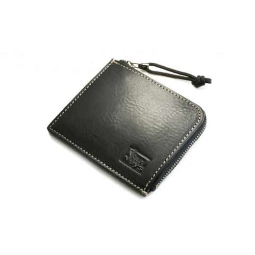 ふるさと納税 財布 徳島県 松茂町 VanNuys 薄型 L型ファスナーウォレット ビンテージブラック ビンテージブラック