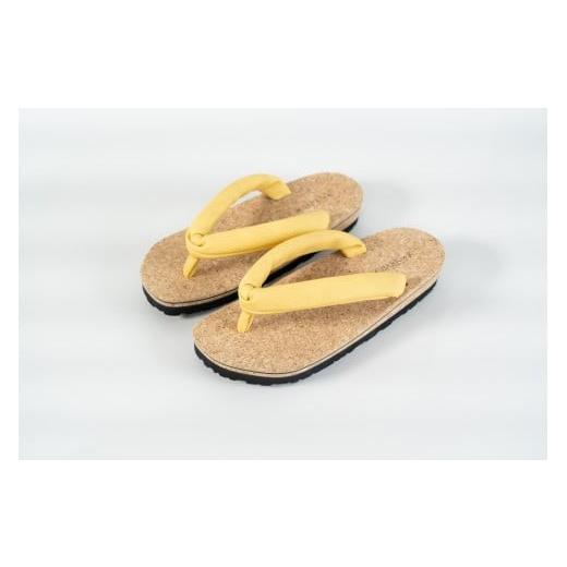 ふるさと納税 伝統技術 三重県 四日市市 コルクサンダル〔SU〕 Lサイズ イエロー Lサイズ イエロー