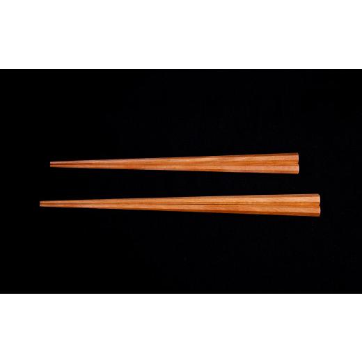 ふるさと納税 木工品・竹工品 秋田県 鹿角市 箸〜KIWAMI〜ペア2膳 八角箸（斧折樺《古木》:24cm＆21.5cm） アートフォルム 日用品 おしゃれ デザイン 箸 はし …の画像