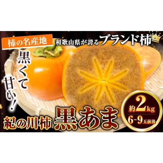 ふるさと納税 果物類 柿 和歌山県 紀の川市 柿 黒いダイヤ 黒あま柿 約2kg(6〜9玉前後)4L〜2Lサイズ 先行予約 [2025年10月中旬-11月末頃出荷]和歌山県 紀…