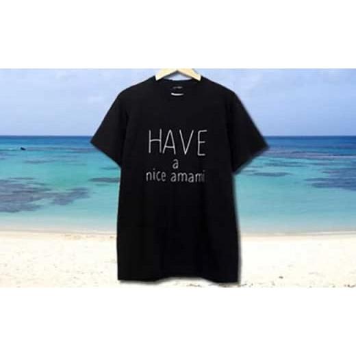ふるさと納税 服 鹿児島県 奄美市 Have a nice amami 半袖Tシャツ(ブラック) A038-001-02 ブラック