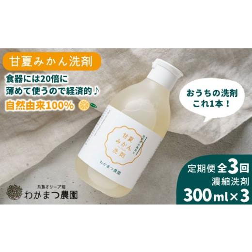 ふるさと納税 福岡県 糸島市 [全3回定期便][ 植物 由来 ] 万能 濃縮 甘夏 みかん 洗剤 糸島市 / わかまつ農園 