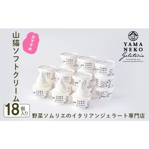 ふるさと納税 菓子 アイス 千葉県 大多喜町 W03023 野菜ソムリエのイタリアンジェラート専門店 山猫ソフトクリーム １８個セットの画像