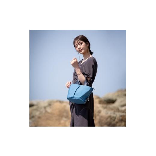 ふるさと納税 カバン トートバッグ 兵庫県 豊岡市 豊岡鞄　For The Blue Marche Petit （Oブルー） オーシャンブルーの画像