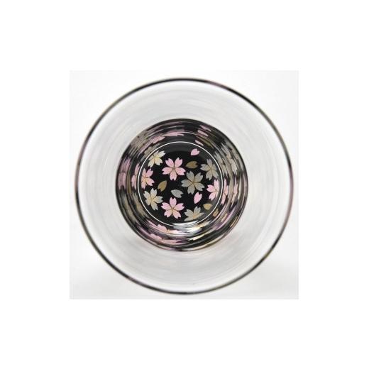ふるさと納税 食器・グラス タンブラー 和歌山県 海南市 ぬりもん de Verre フリーグラス 蒔絵 桜 ペアセットの画像